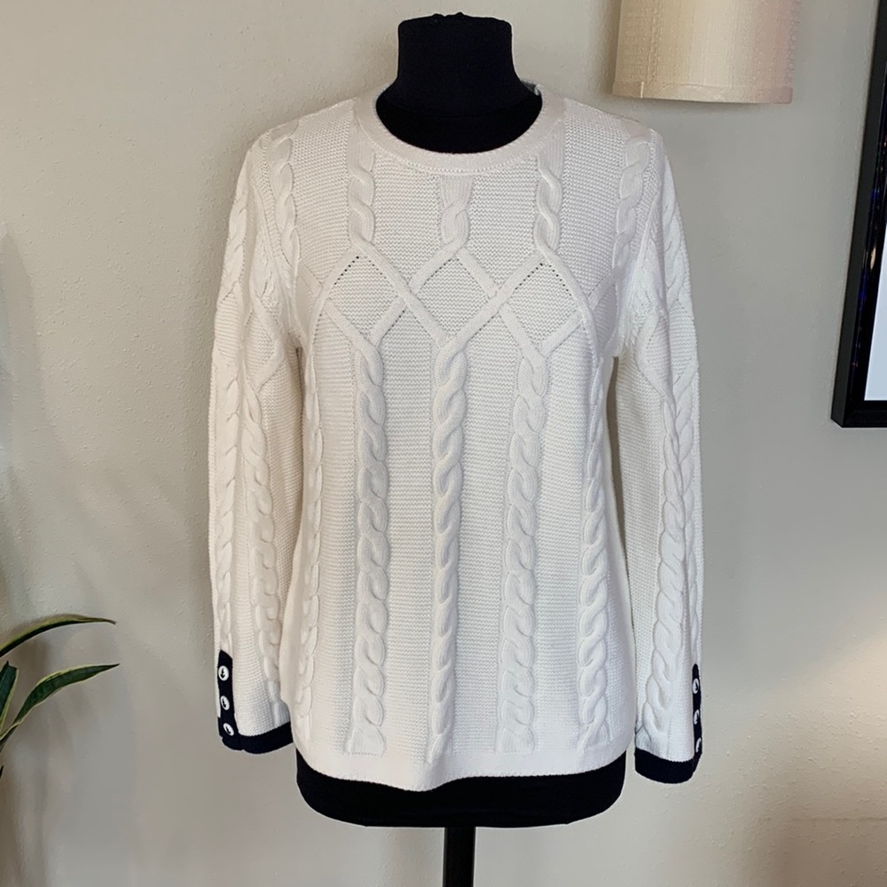 Talbots nautical fisherman sweater